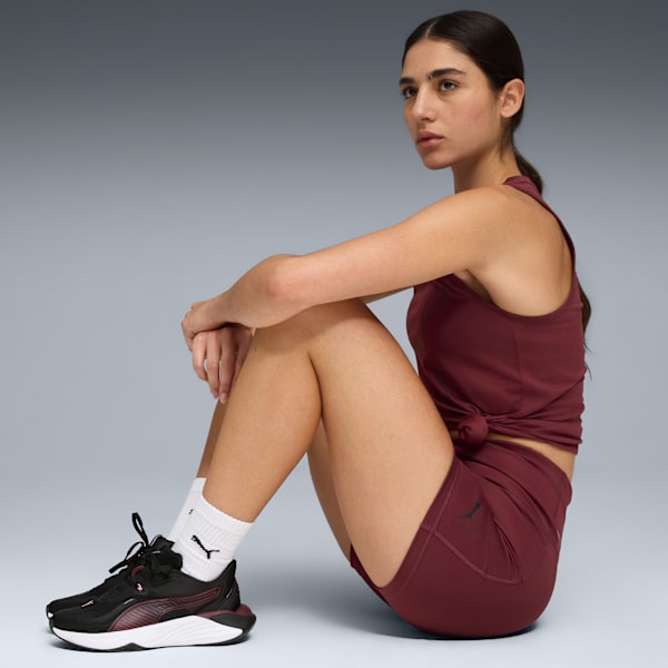 TAD ESSENTIALS 5" Short Tights Women, Ruby Shimmer, extralarge-GBR